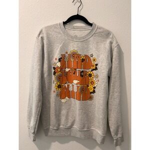 Life Clothing Co Find Your Wild Floral Graphic Sweatshirt Heather Gray Small